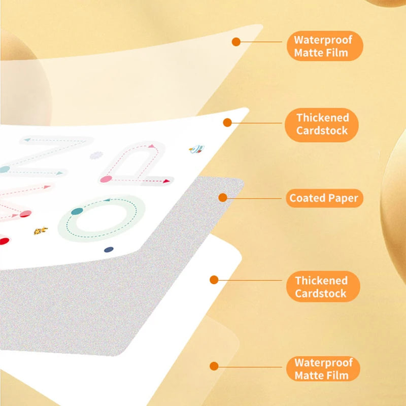 34-Page Reusable Magic Exercise Book Set